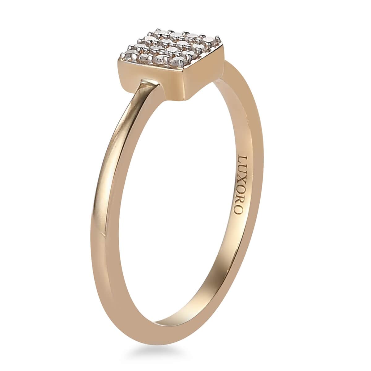 LUXORO 10K Yellow Gold Diamond Ring (Size 7.0) 0.10 ctw image number 3