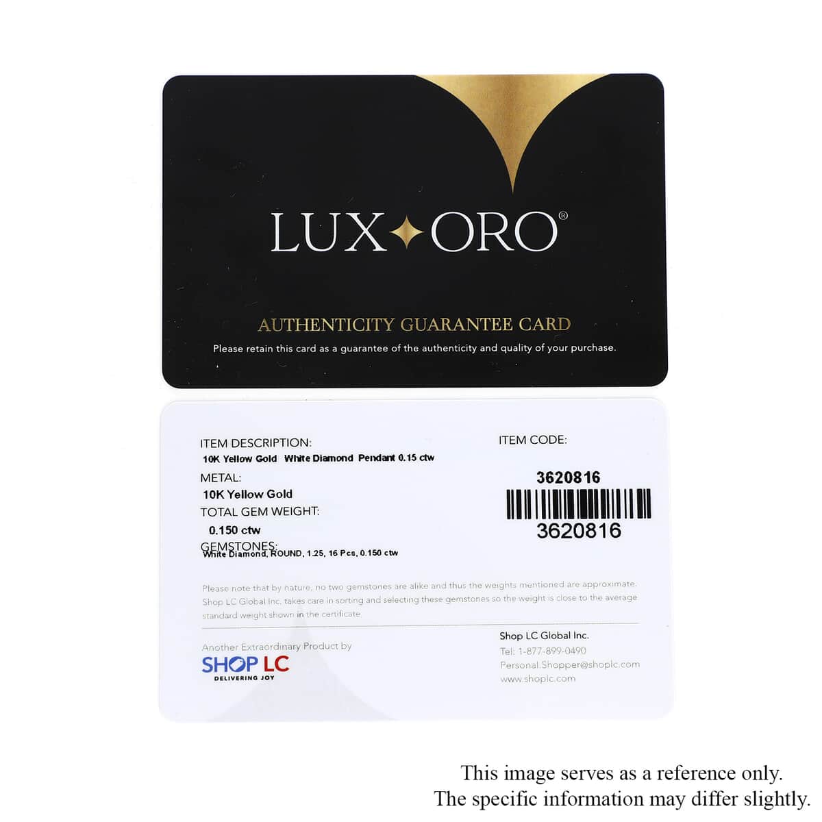 Luxoro Diamond Pendant in 10K Yellow Gold, Diamond Cluster Pendant, Wedding Gifts 0.15 ctw image number 7