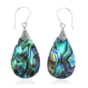 Abalone Shell Earrings in Sterling Silver