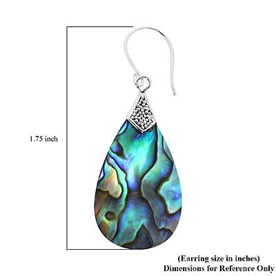 Abalone Shell Earrings in Sterling Silver