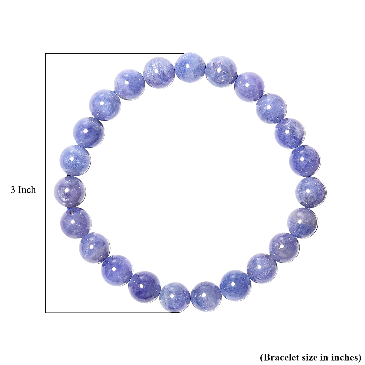 Tanzanite Bead Bracelet, Beaded Stretch Bracelet, Tanzanite Bracelet 106.00 ctw 7-9mm image number 2