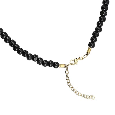 Multi Color Genuine Buffalo Horn Multi Shape Necklace 18-20Inches in Goldtone