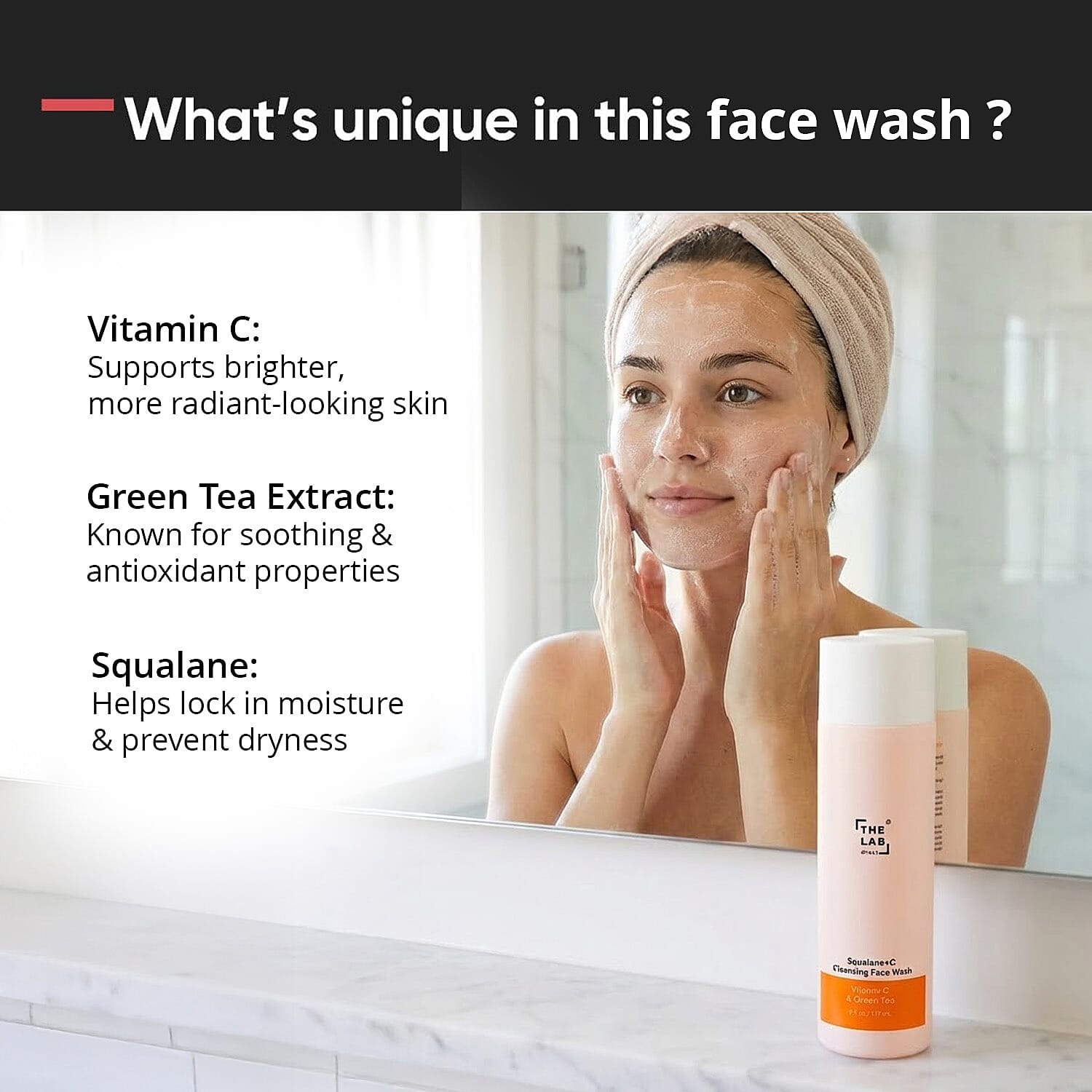 The Lab Direct Squalane+C Cleansing Face Wash 6 oz