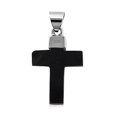 Abalone Shell Cross Pendant in Sterling Silver