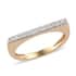 Diamond Framed Band Ring in Vermeil Yellow Gold Over Sterling Silver (Size 8.0) 0.15 ctw image number 0