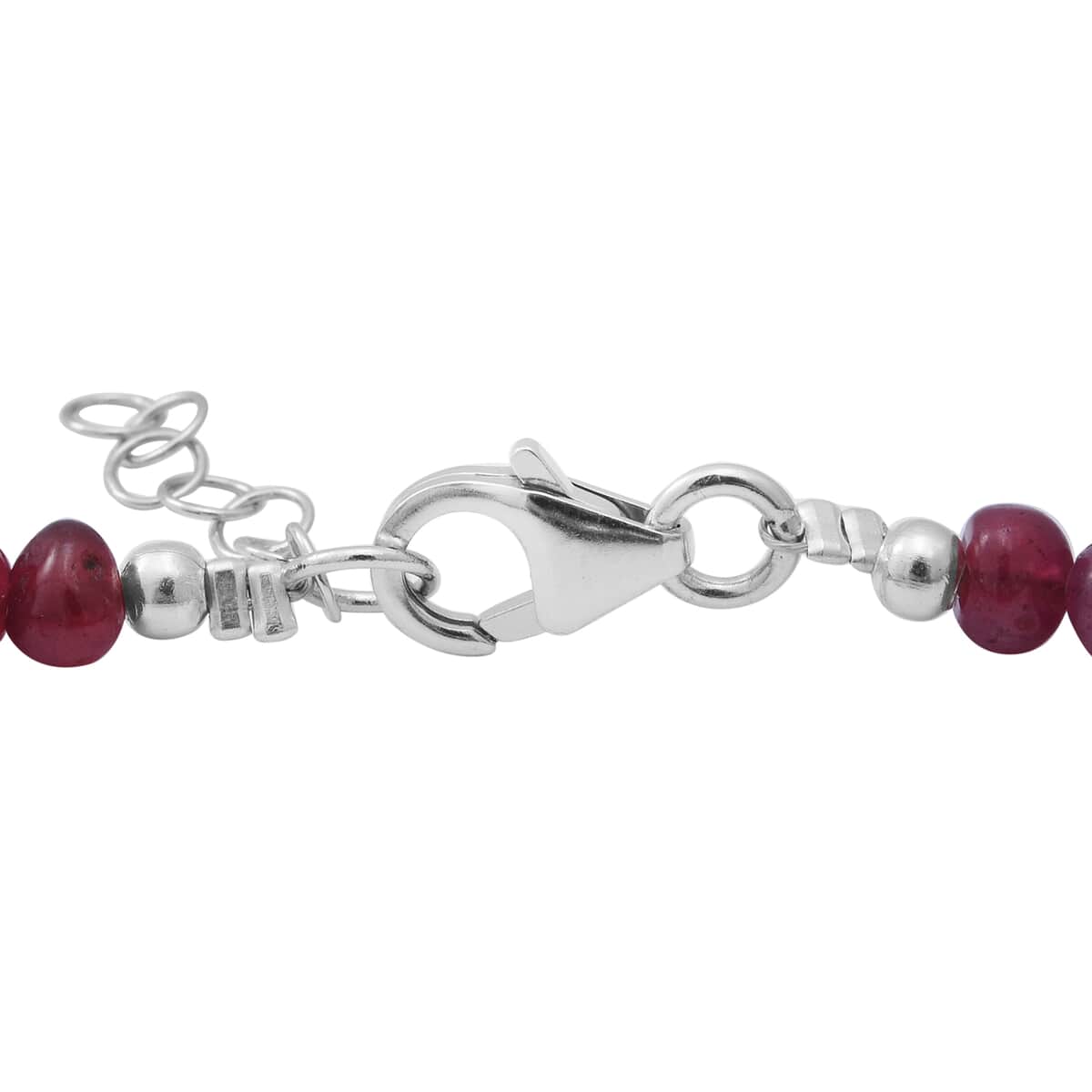 Niassa Ruby (FF) Roundel Necklace 20 Inches in Sterling Silver 115.00 ctw image number 3