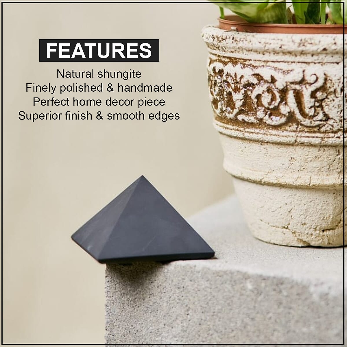 Shungite Pyramid 50MM approximately 440.00 ctw image number 2