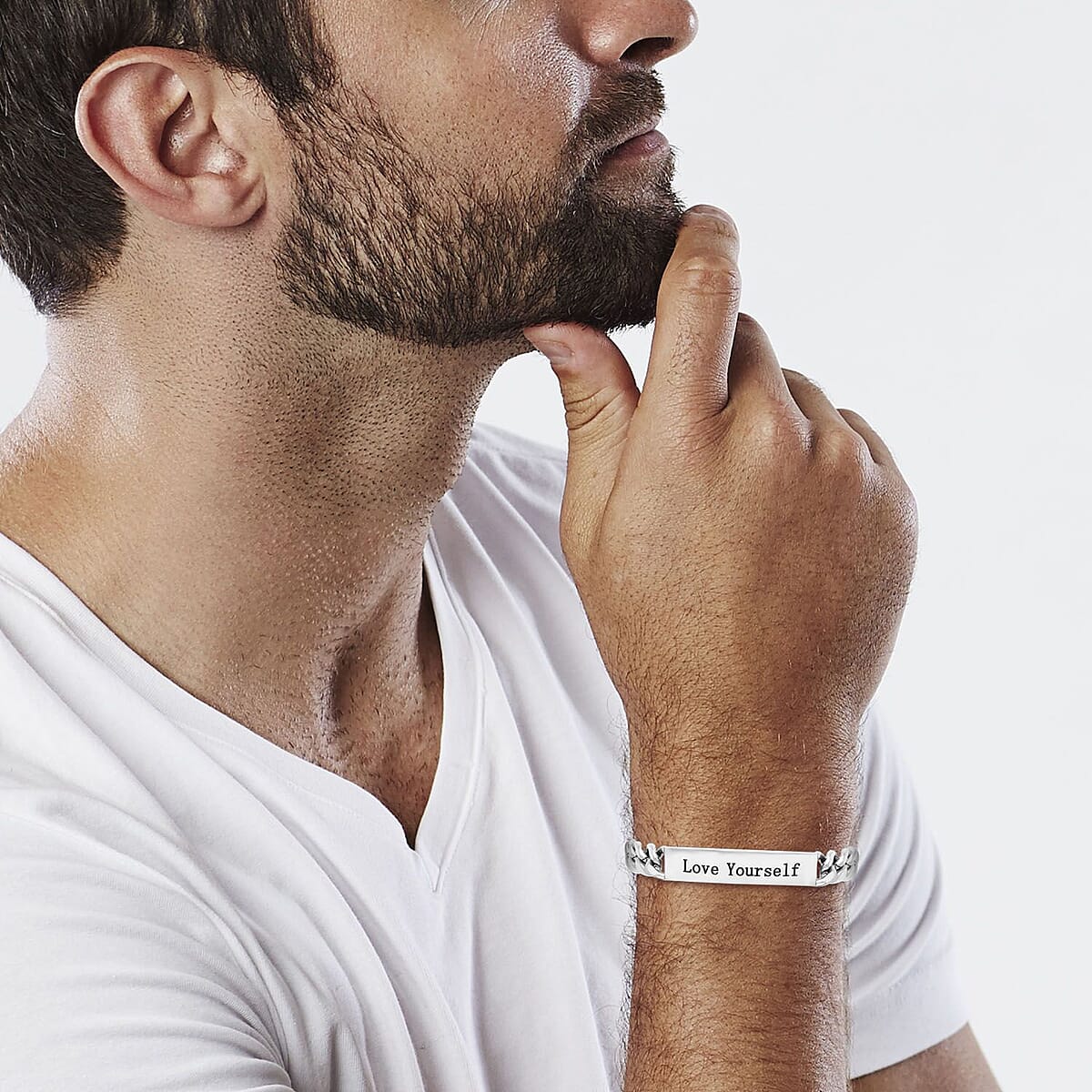 (Do Not Schedule For LS) Figaro Bracelet in Black Oxidized Stainless Steel (7.50 In) image number 3