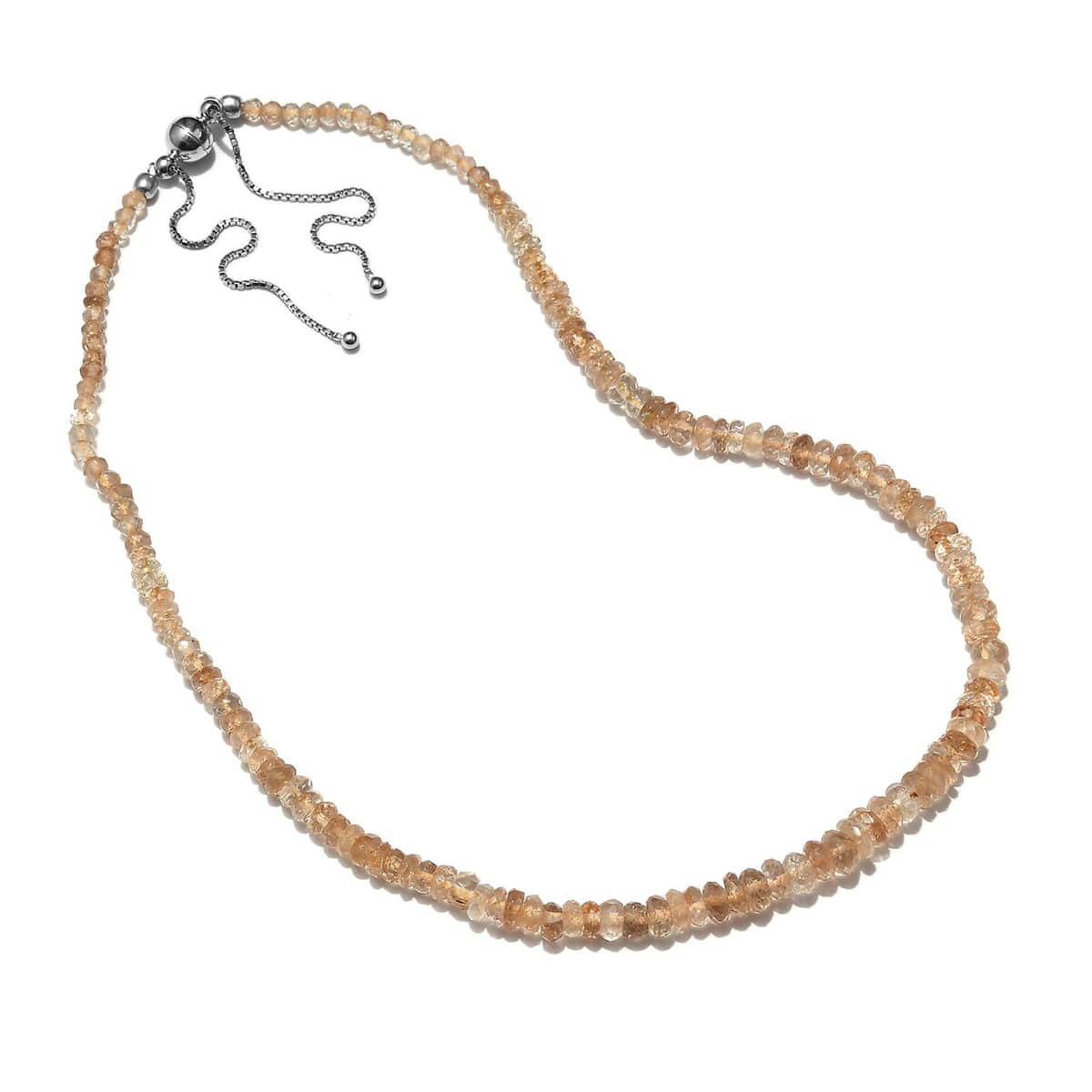 Imperial Topaz Beaded Bolo Necklace 18-22 Inches with Sterling Silver Magnetic Clasp 133.75 ctw image number 0