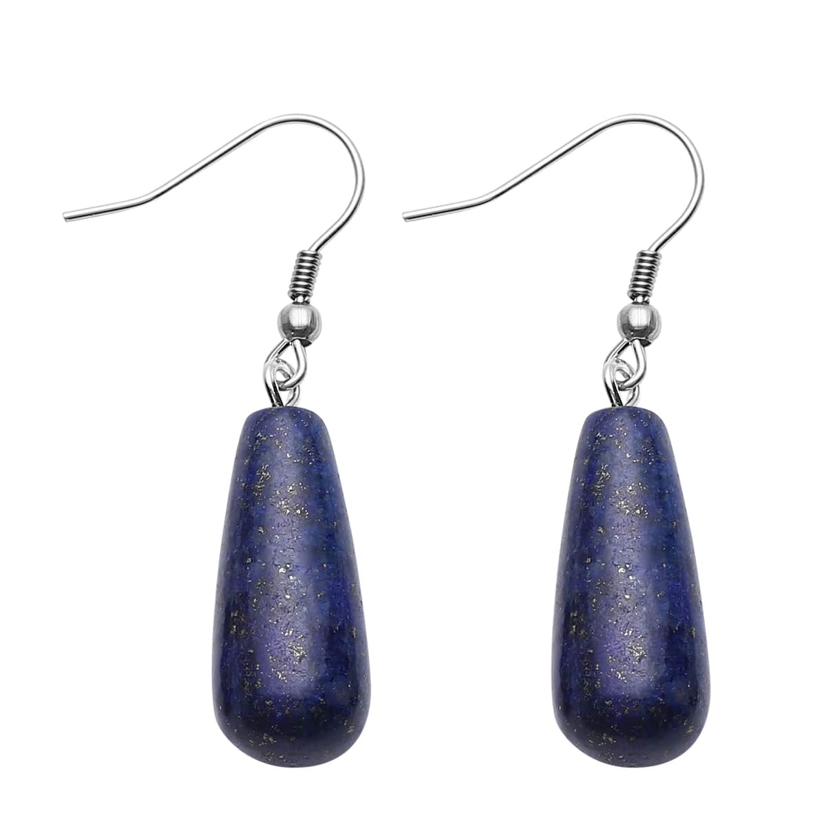 Set of 2 Lapis Lazuli Earrings in Stainless Steel 77.50 ctw image number 2