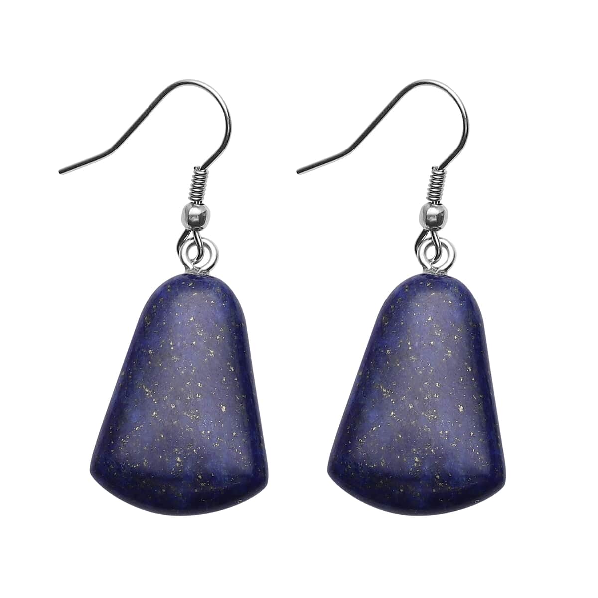 Set of 2 Lapis Lazuli Earrings in Stainless Steel 77.50 ctw image number 3