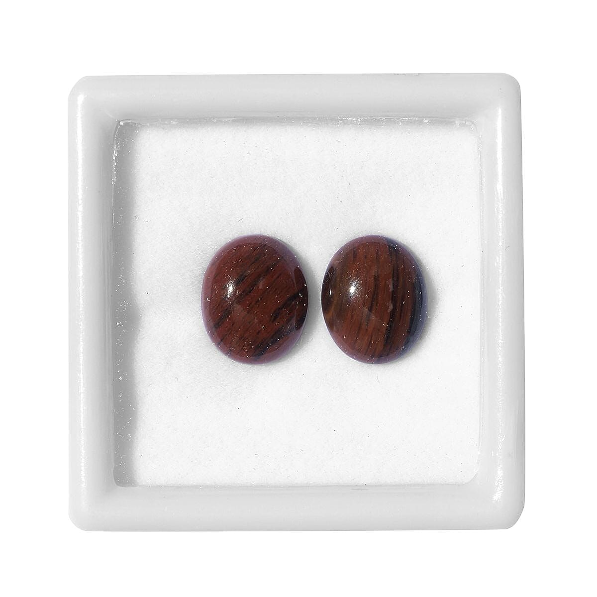 Coffee Obsidian Set of 2 (Ovl 12x10 mm) 3.18 ctw