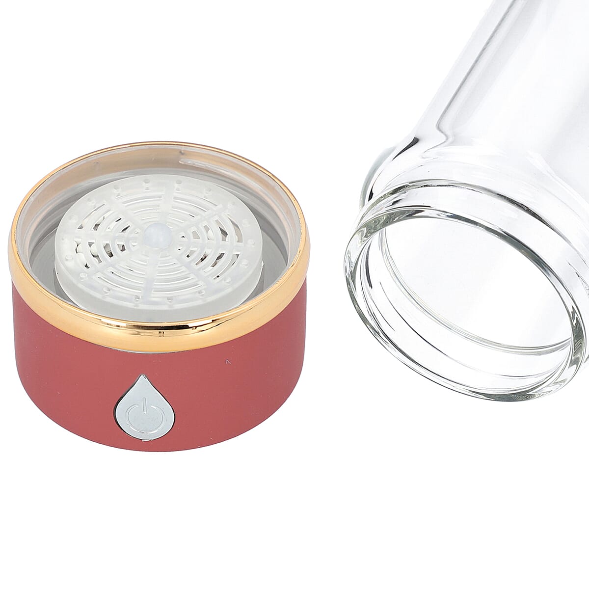 Wine Red SPE Hydrogen Water Generator Bottle with Portable USB image number 3