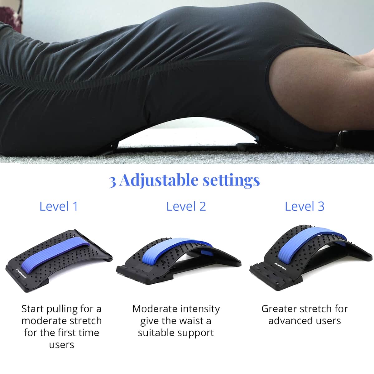 Magic Back Support Blue Multi Level Stretching Device (Max Weight 220 lbs) image number 3