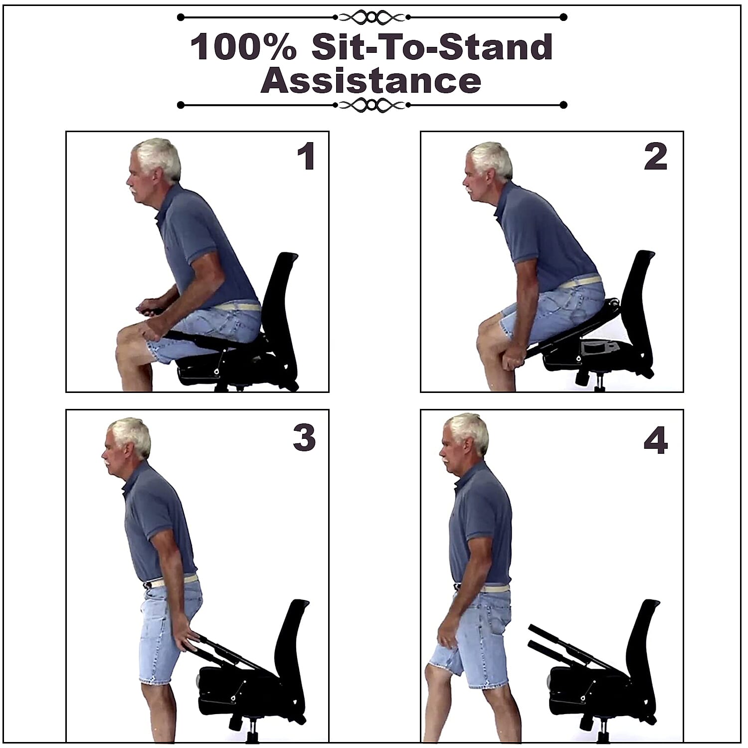 ProRise Cushion Lifting Seat Assist Aid (7.75x7.75x38.50) (Limit 250 lbs.)