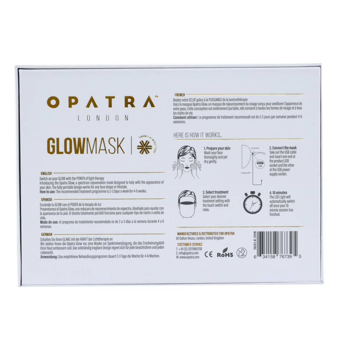 Opatra Glow Mask with LED Light Therapy (Warranty Included) image number 5