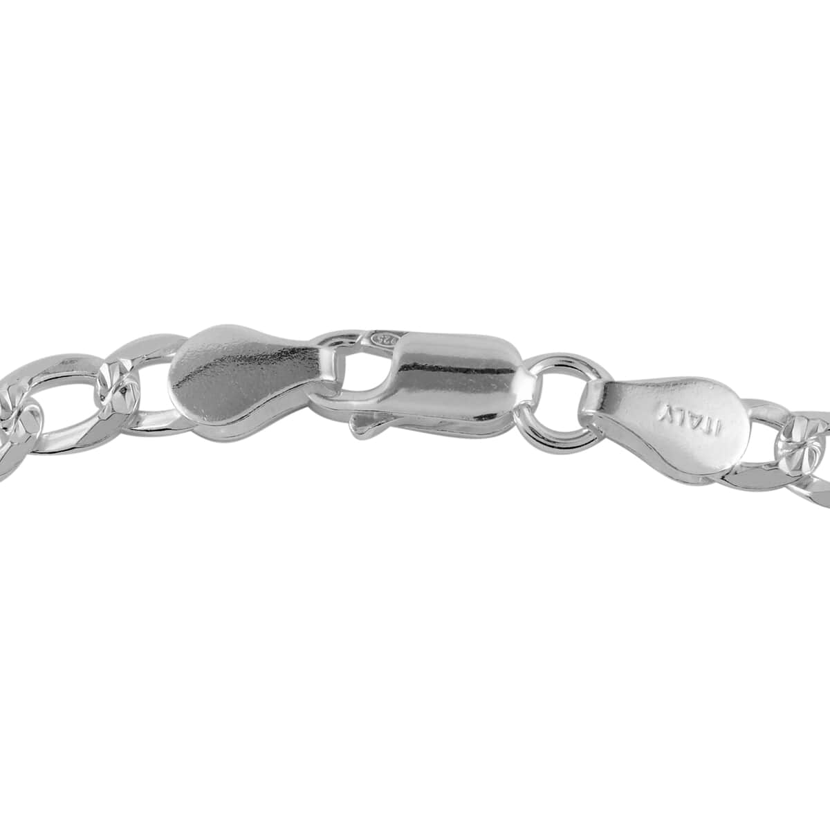 Italian Sterling Silver Figaro Bracelet (8.00 In) 5.90 Grams image number 2