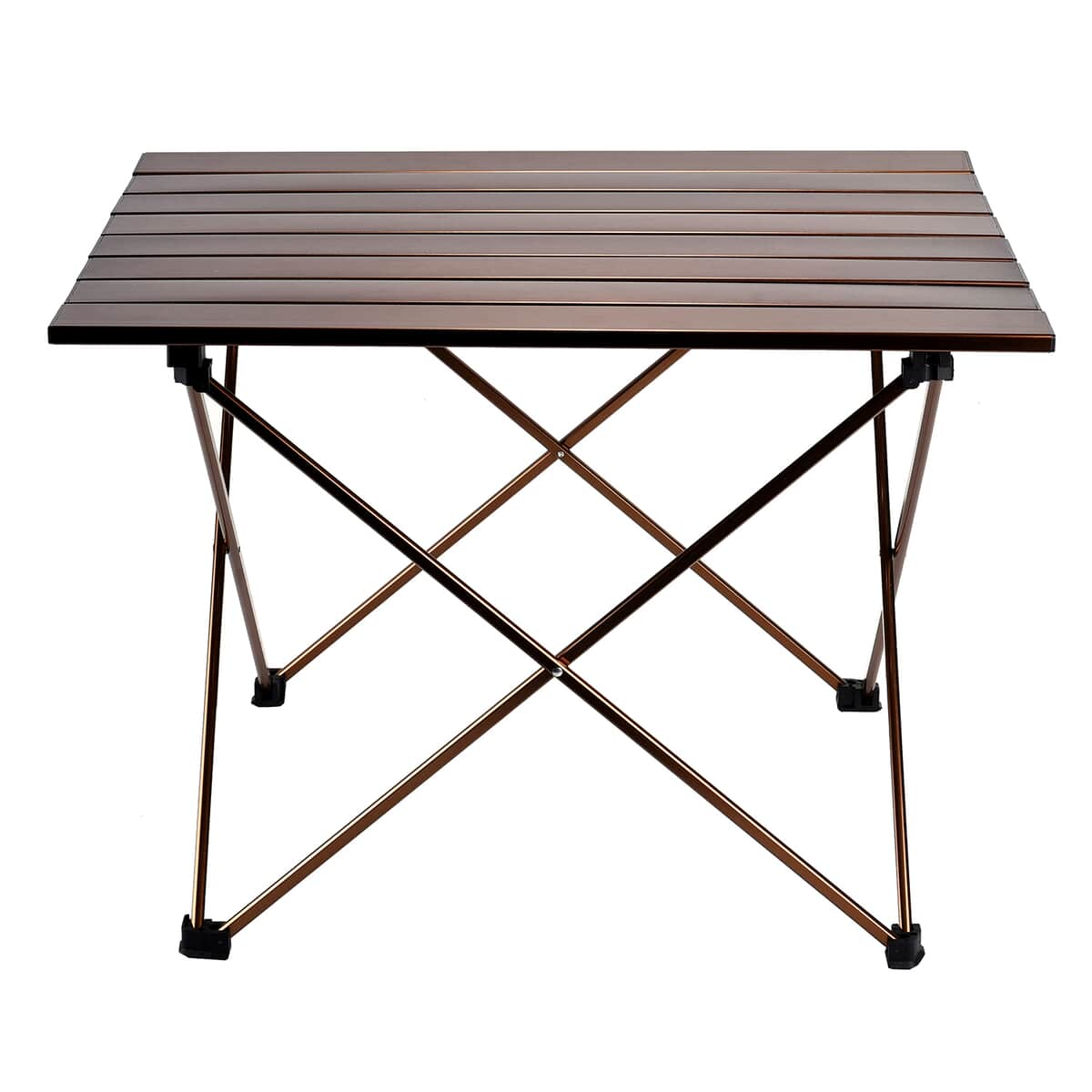 Brown Aluminium Foldable and Portable Camping Side Table (16x18x22) image number 0