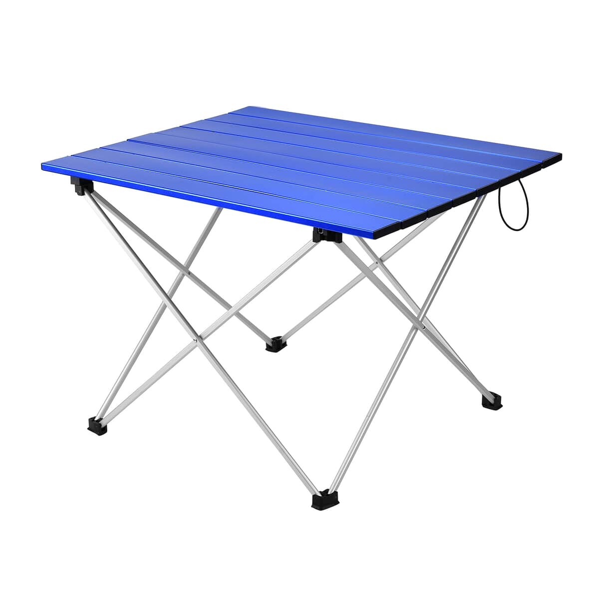 Blue Aluminium Foldable and Portable Camping Side Table image number 1