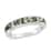 Bohemian Moldavite and Natural White Zircon Half Eternity Band Ring in Platinum Over Sterling Silver 0.90 ctw