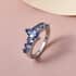Tanzanite 7 Stone Ring in Platinum Over Sterling Silver (Size 5.0) 1.50 ctw image number 1