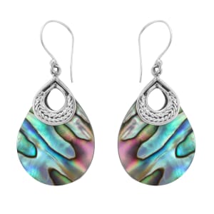 Abalone Shell Earrings in Sterling Silver
