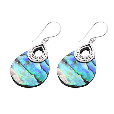 Abalone Shell Earrings in Sterling Silver