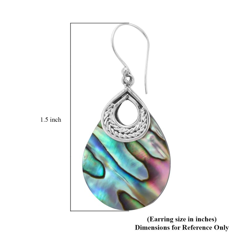 Abalone Shell Earrings in Sterling Silver