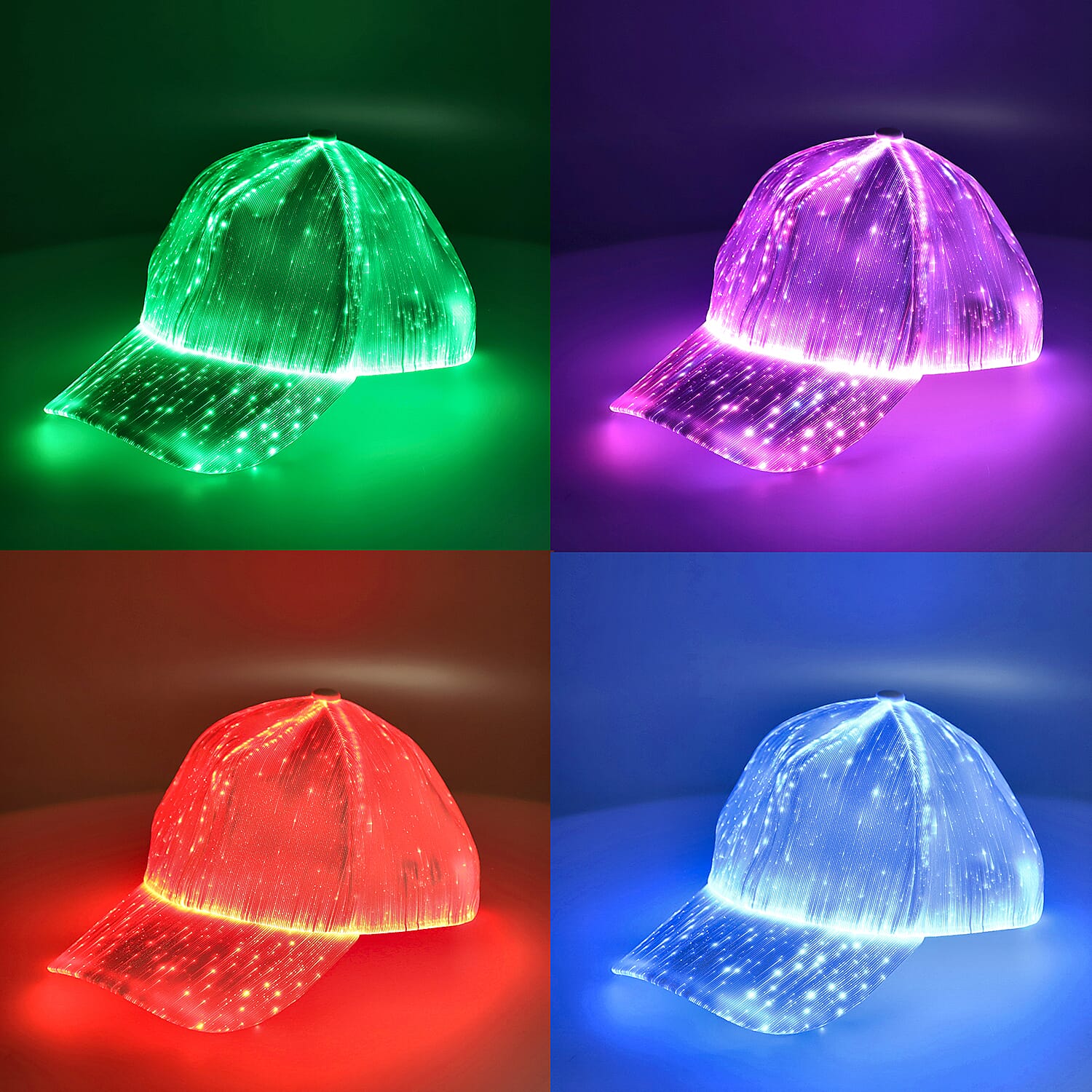 White LED Baseball Cap