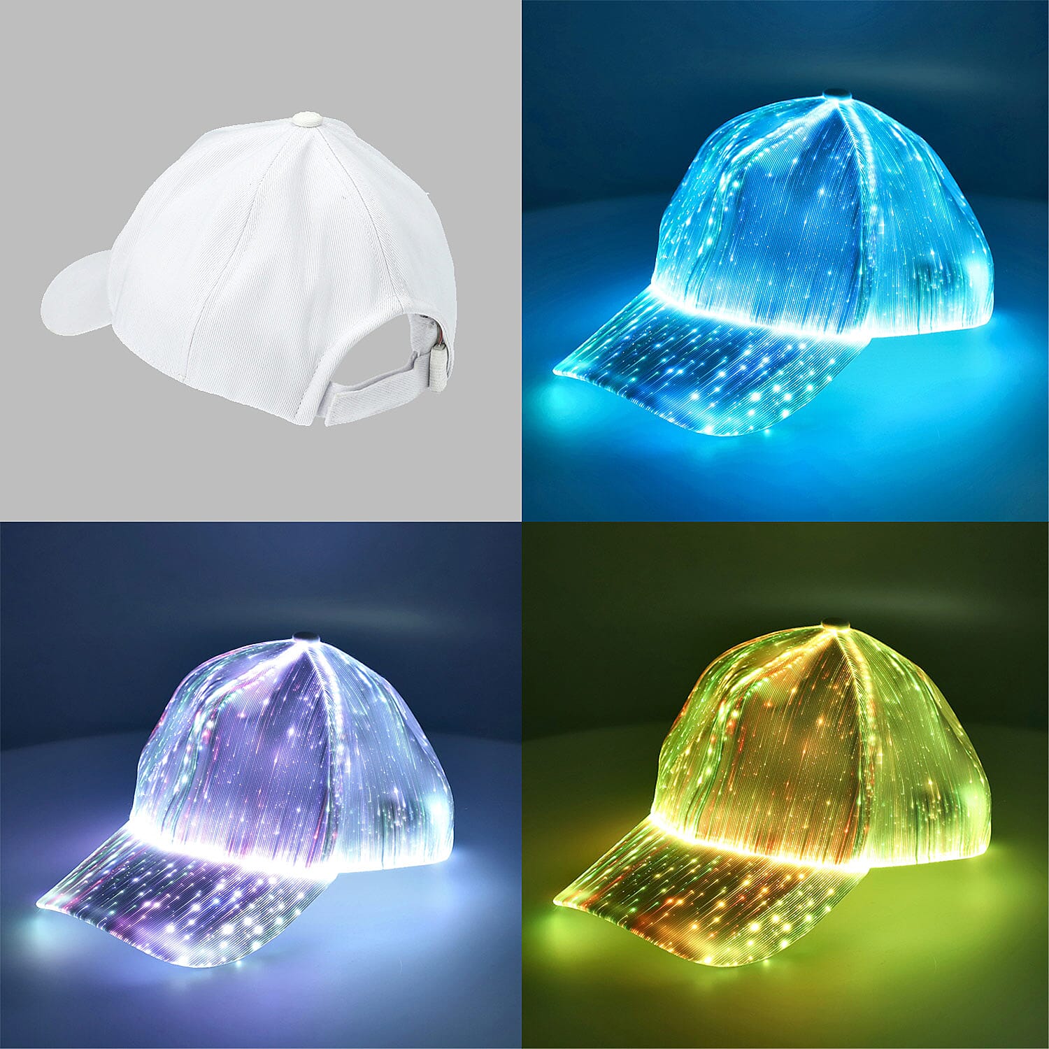 White LED Baseball Cap