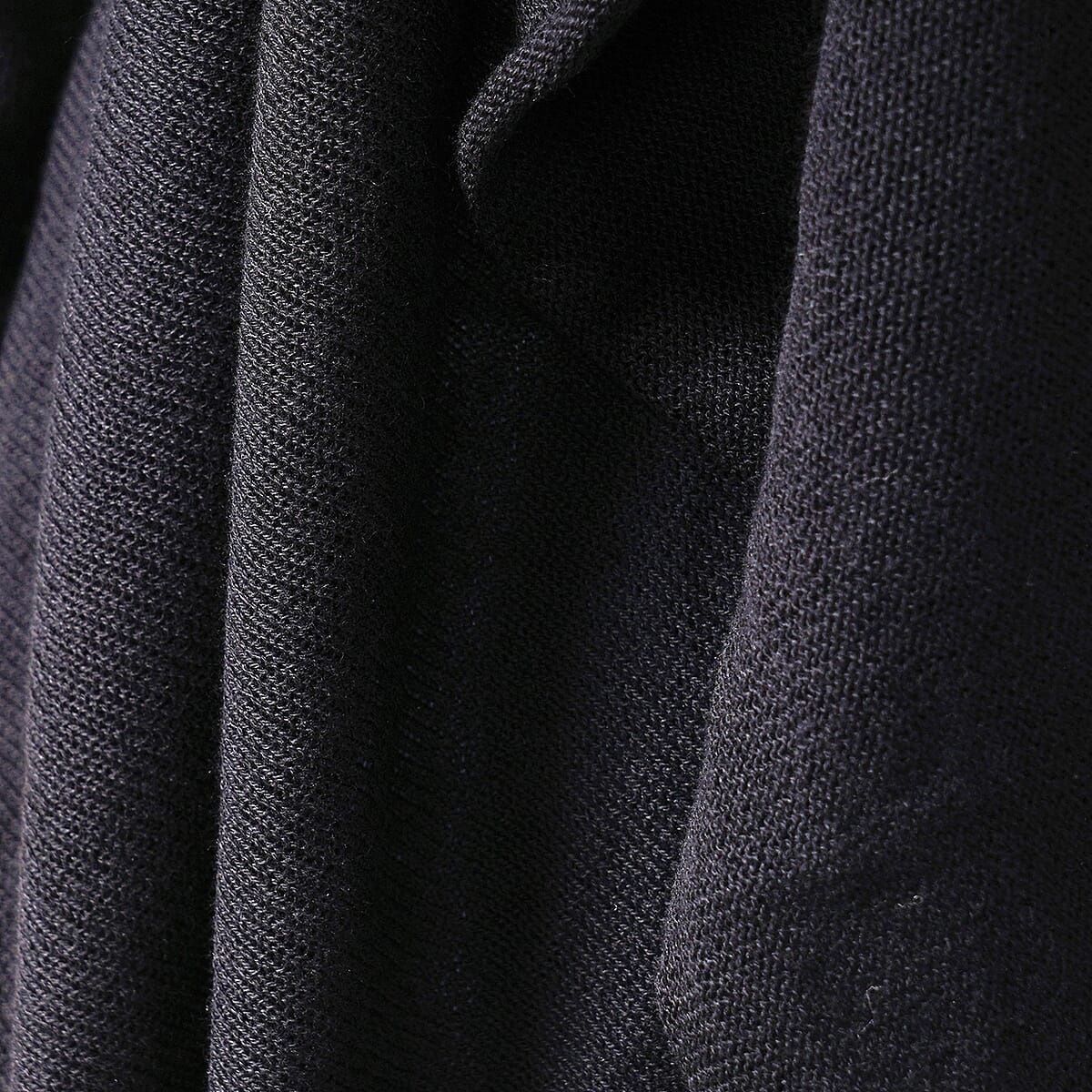 Passage 100% Cotton Knit Black Long Sleeve Waterfall Cardigan (L) image number 4