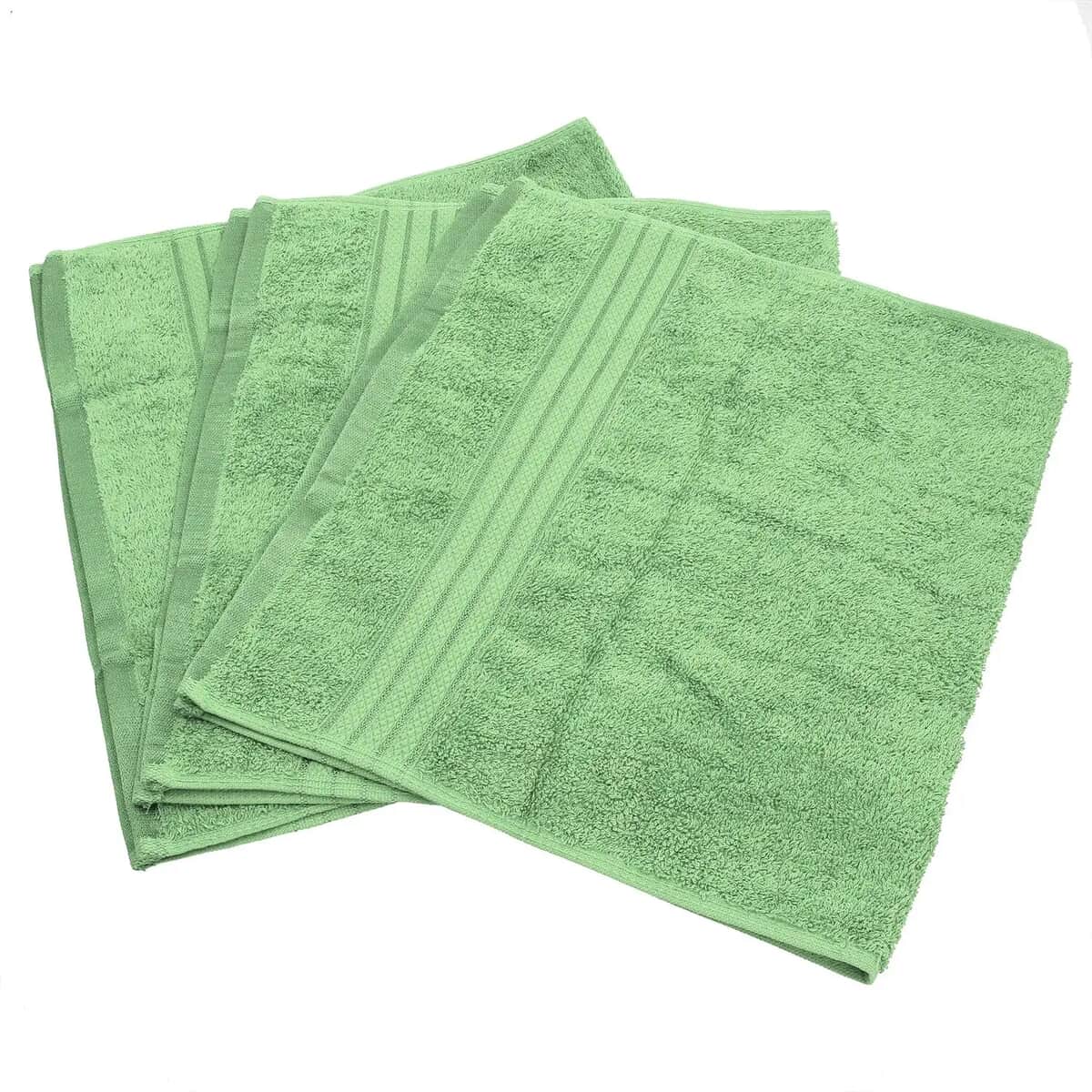 Homesmart Set of 3 Light Green 100% Egyptian Cotton Terry Hand Towels image number 5