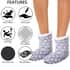 Homesmart Gray Star Pattern Microfiber Faux Fur, Sherpa Booties and Matching Ballerina Slippers (Women's Size 5-10) image number 1