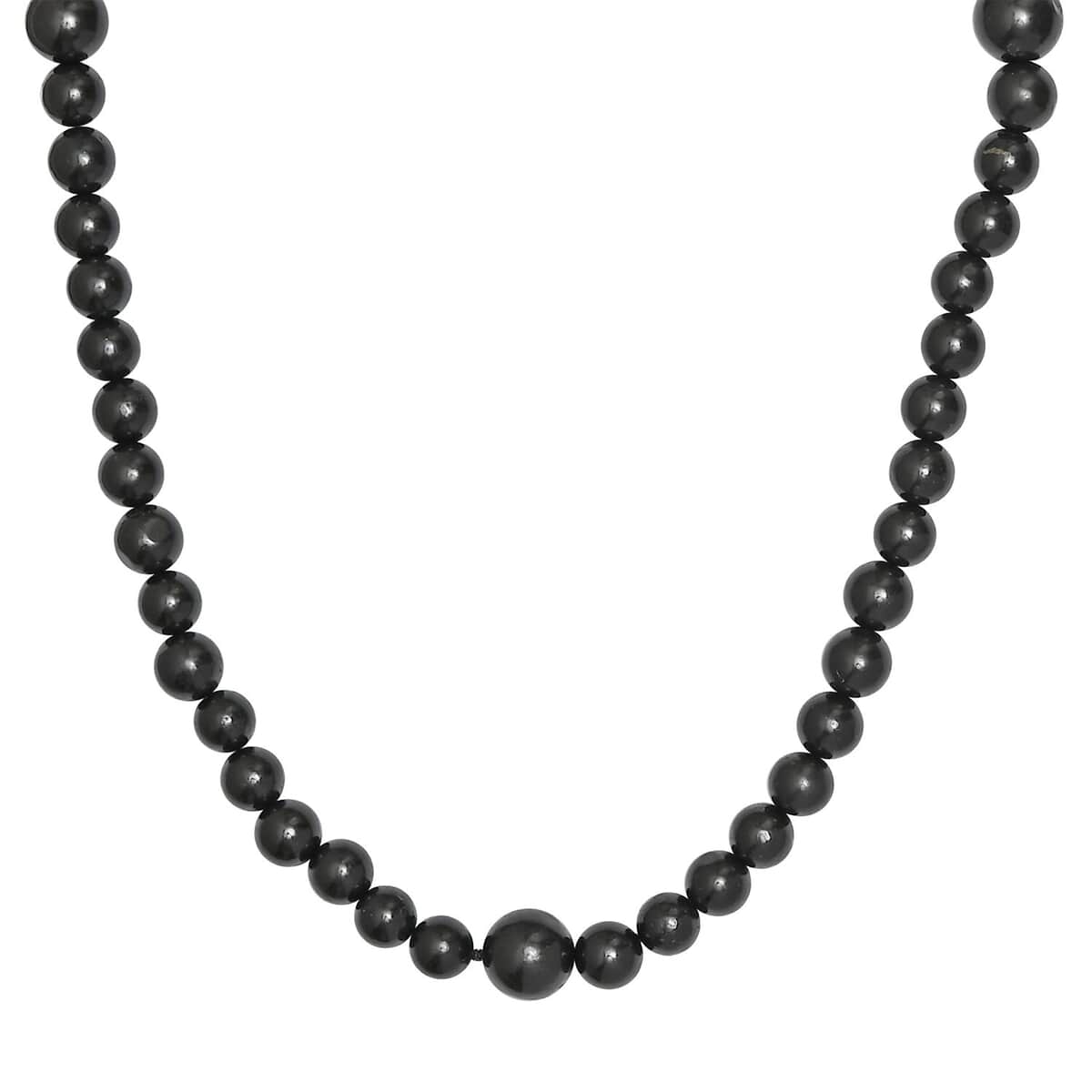Shungite Beaded Endless Necklace 30 Inches 400.00 ctw image number 0
