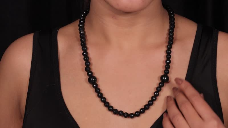 343.93 ctw Shungite Beads Endless Necklace 30 Inch