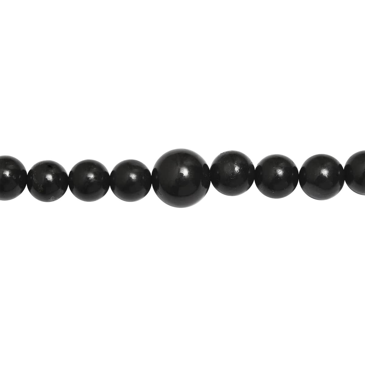 Shungite Beaded Endless Necklace 30 Inches 400.00 ctw image number 4