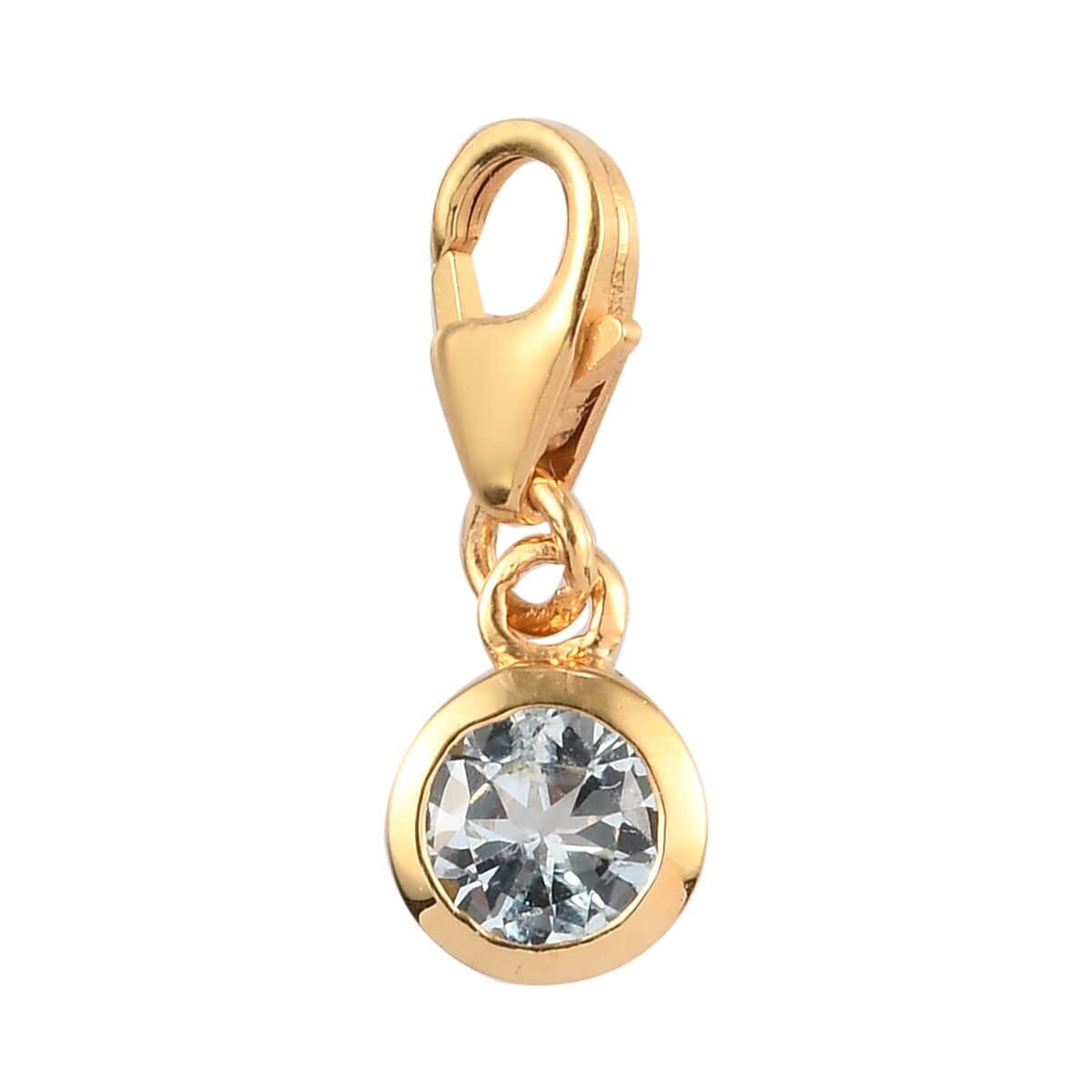 CHARMES D'JOY Espirito Santo Aquamarine Charm in Vermeil Yellow Gold Over Sterling Silver 0.50 ctw image number 0
