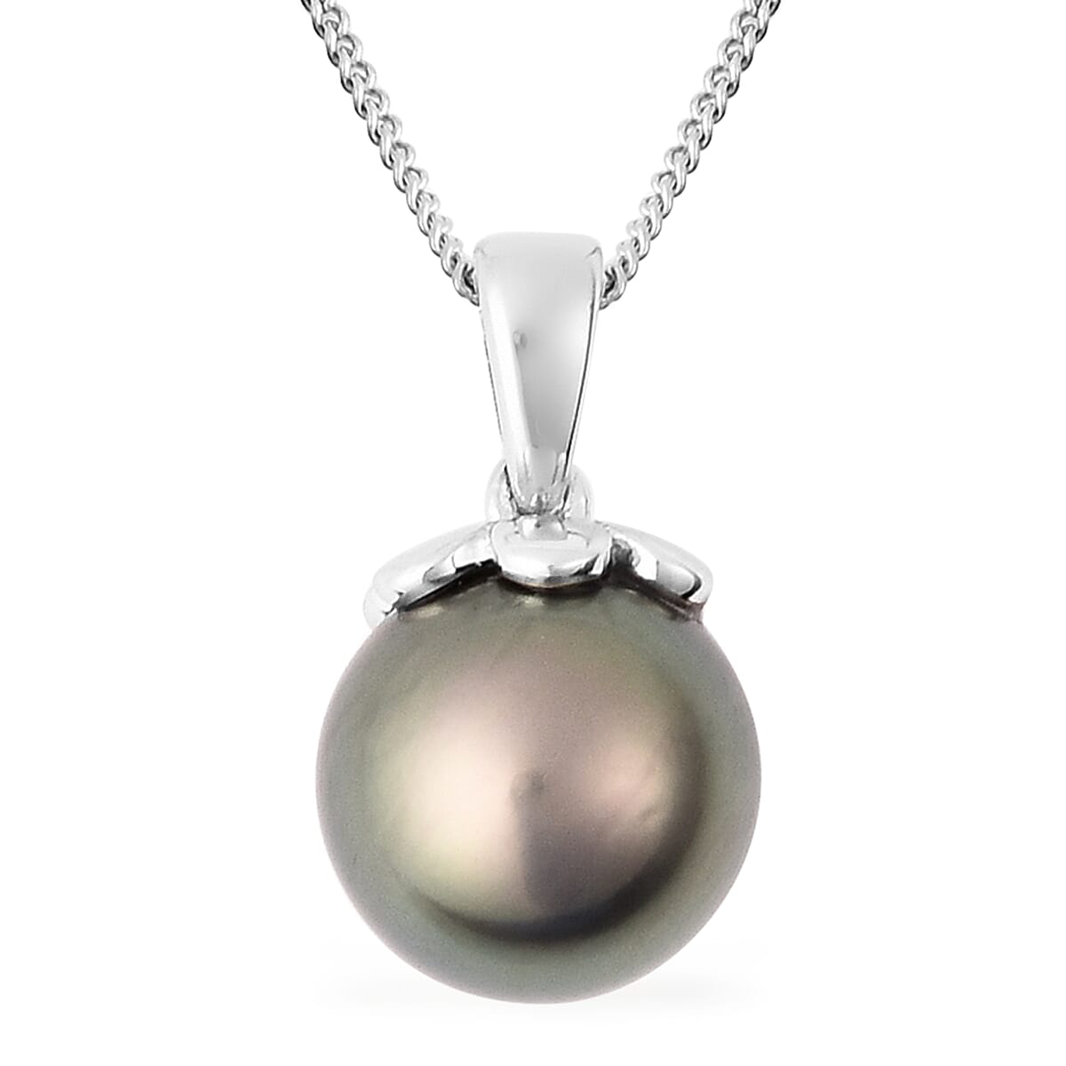 Galatea Bible Pearl Collection with Momento Technology Tahitian Cultured Pearl 11-12mm Pendant Necklace 18 Inches in Sterling Silver
