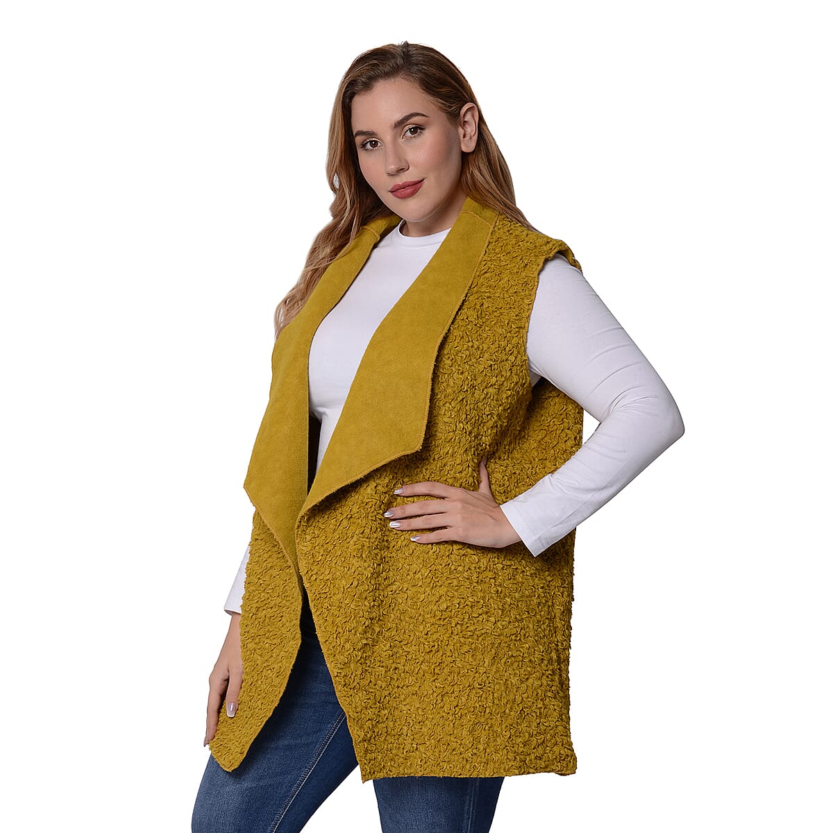 Passage Citrine Faux Shearling Vest (L/XL) image number 2