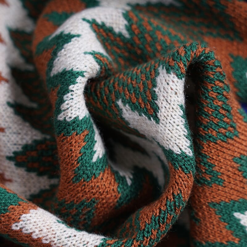 Passage 100% Acrylic Knit Chevron and Stripe Pattern Orange Sweater Vest