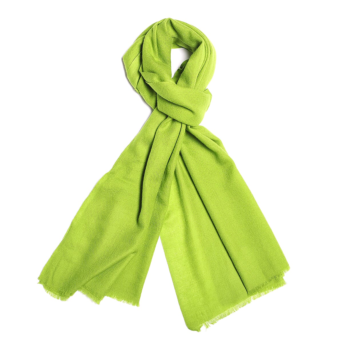 Passage 100% Cashmere Wool Light Lime Green Scarf image number 3