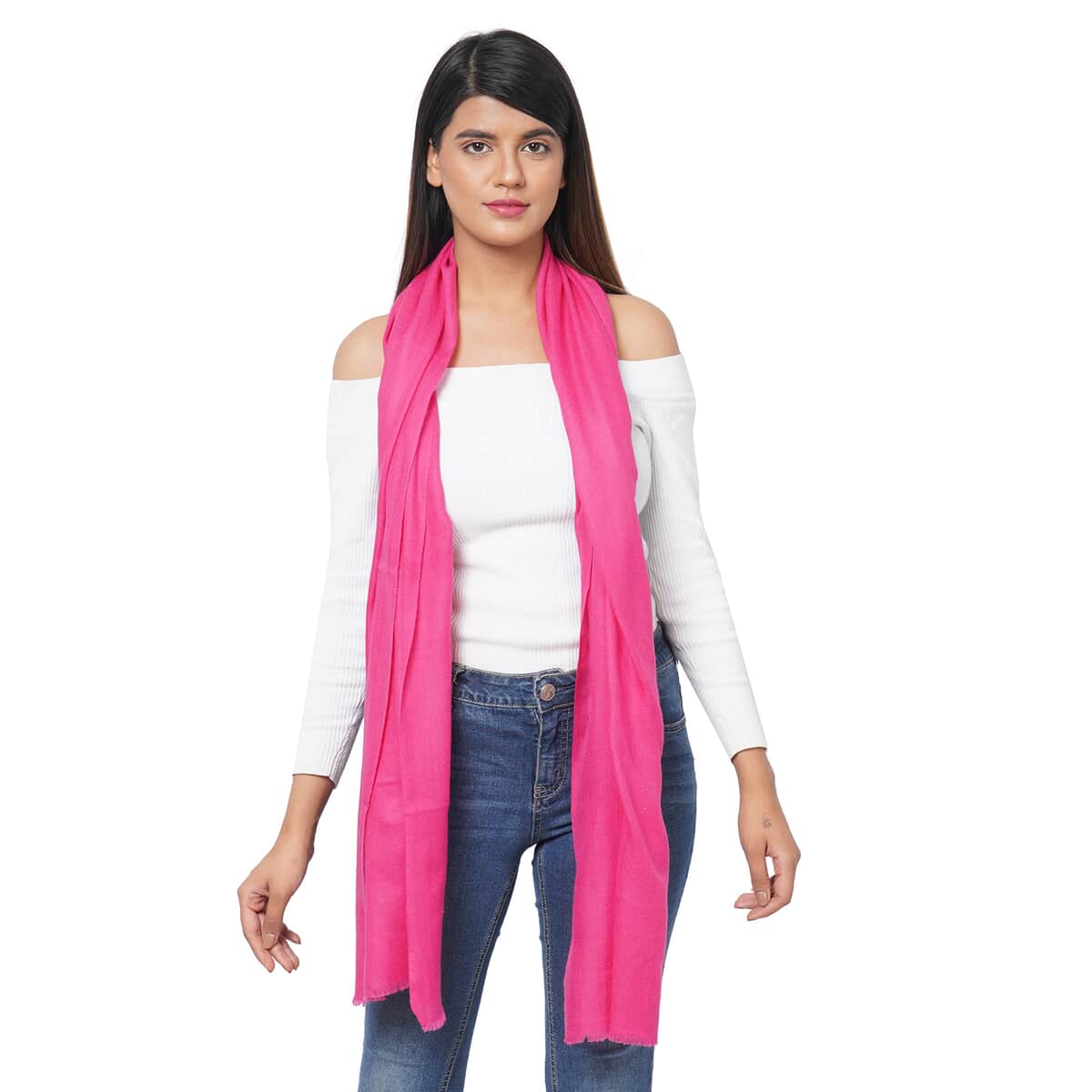 Passage 100% Cashmere Wool Pink Scarf image number 1