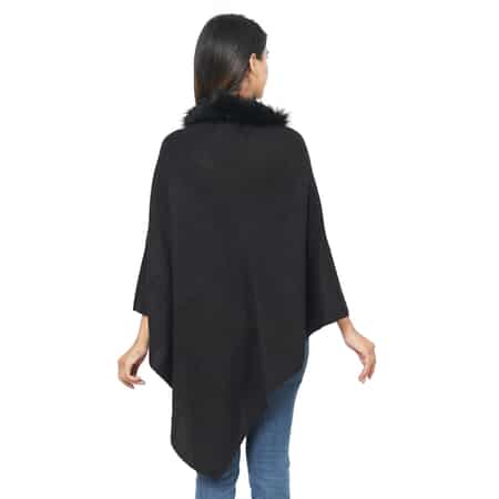 Wool Frilled Poncho