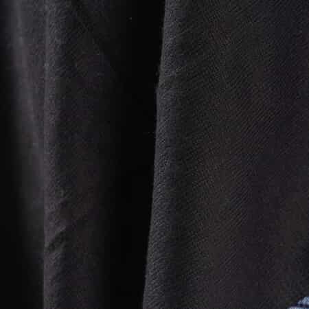 Passage Black 100% Cashmere Woolen Poncho for Women , Cashmere Poncho , Women Capes , Poncho Scarf image number 3