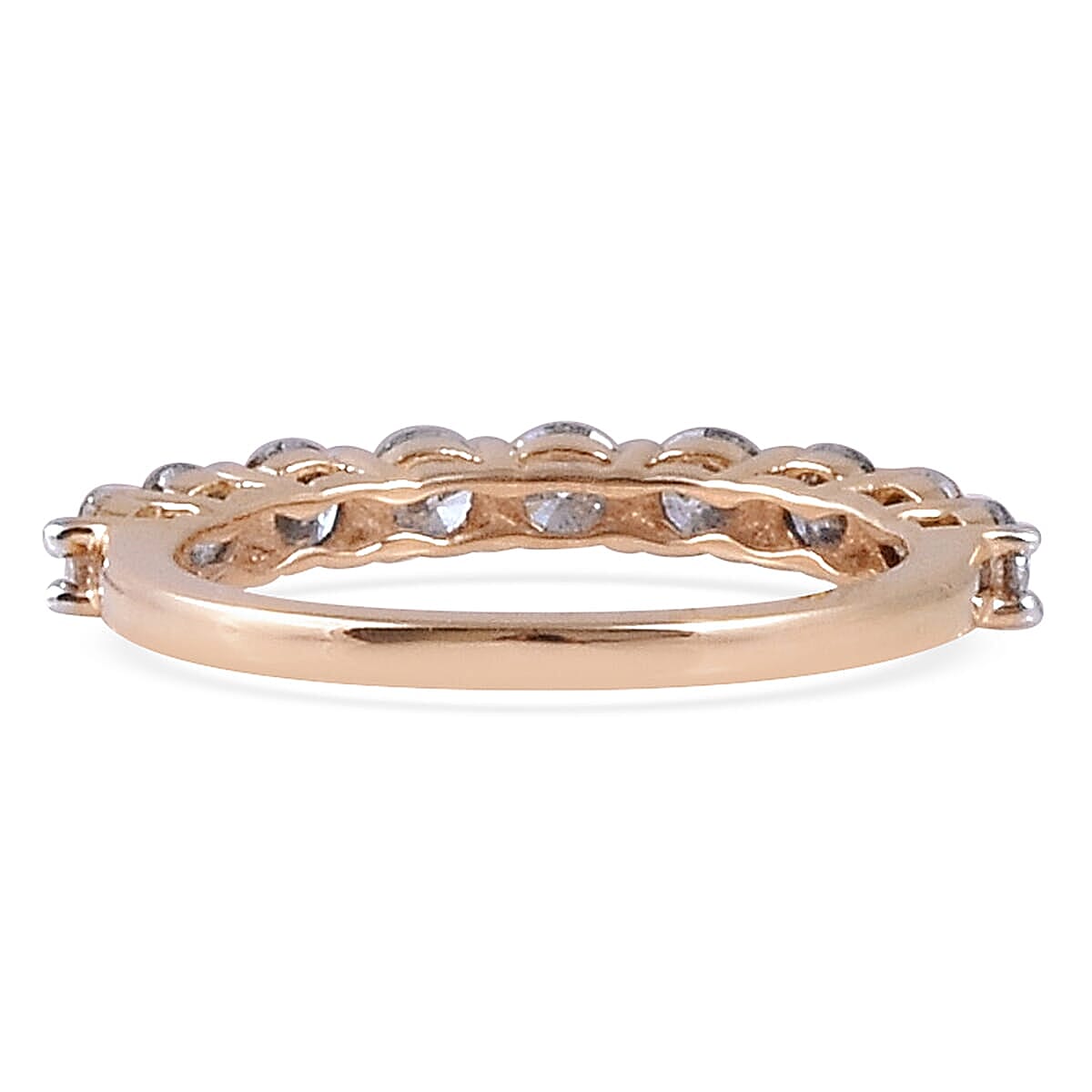 10K Yellow Gold Diamond (G-H, I3) 9 Stone Ring (Size 10.0) 1.00 ctw