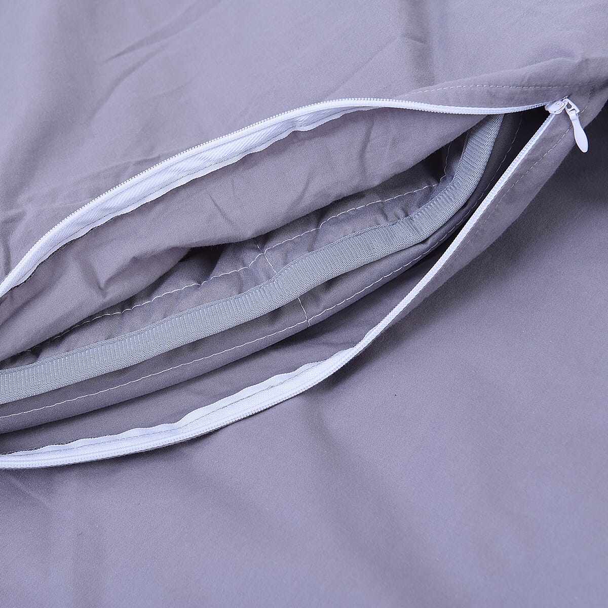 Homesmart Gray Natural Shungite Weighted Blanket with Removable Cotton Cover (48x74, Microfiber) (Approx 15 lbs) image number 3