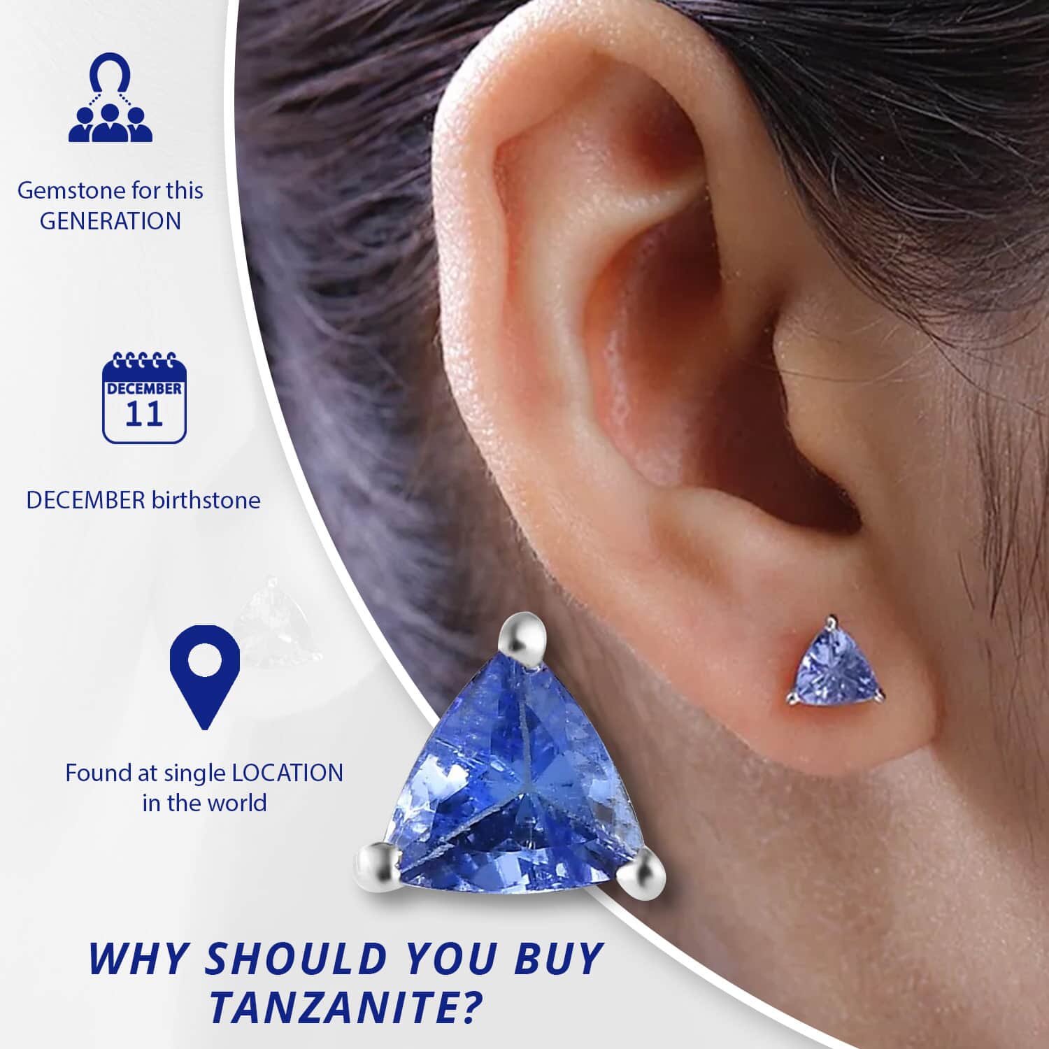 Tanzanite stud store earrings