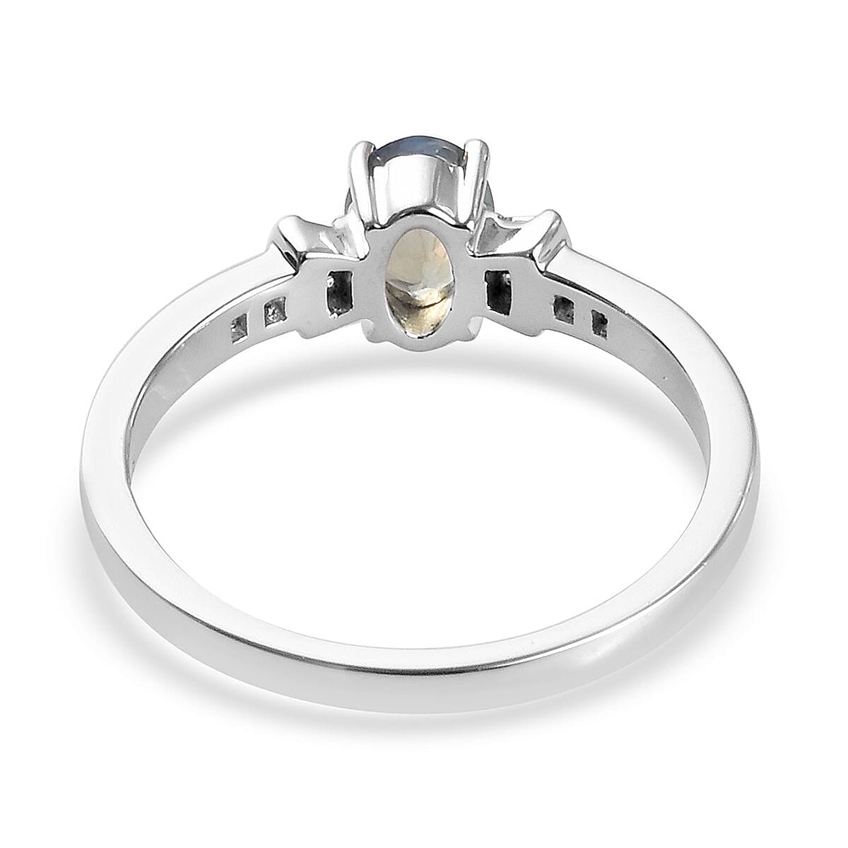 Rhapsody 1.00 ctw AAAA Narsipatnam Alexandrite and Diamond E-F VS2 Ring in 950 Platinum with Appraised Certificate (Size 8.0) 5 Grams image number 4