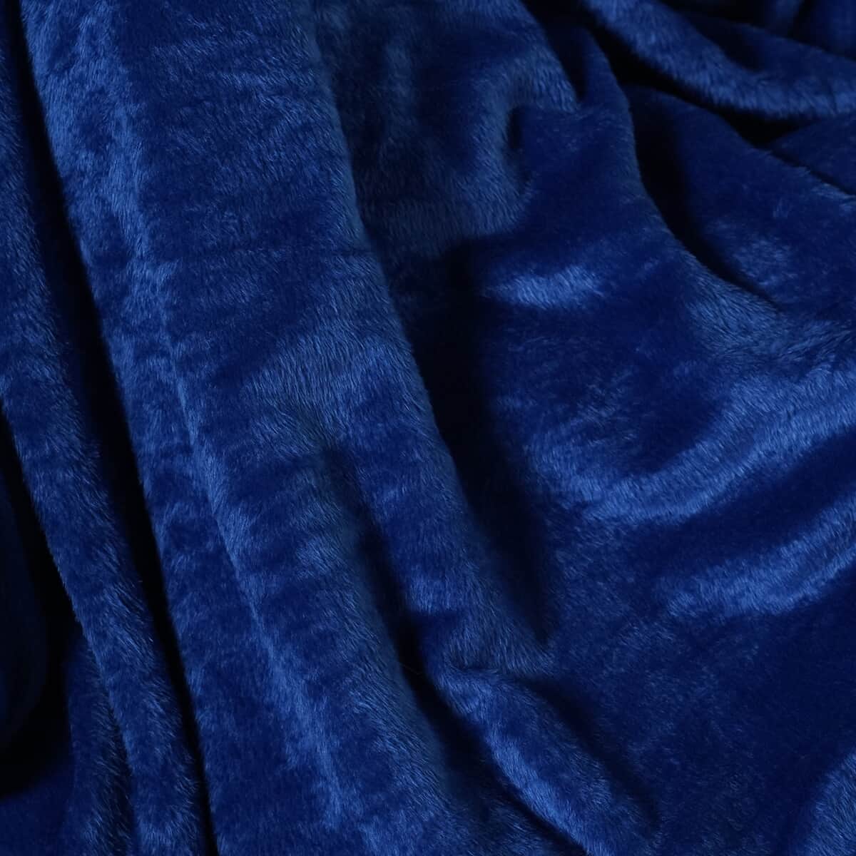 Blue Microfiber Sherpa Throw Blanket | Microfiber Blanket | Sherpa Blanket | Soft Blanket | Bed Throws | Cozy Blanket image number 2