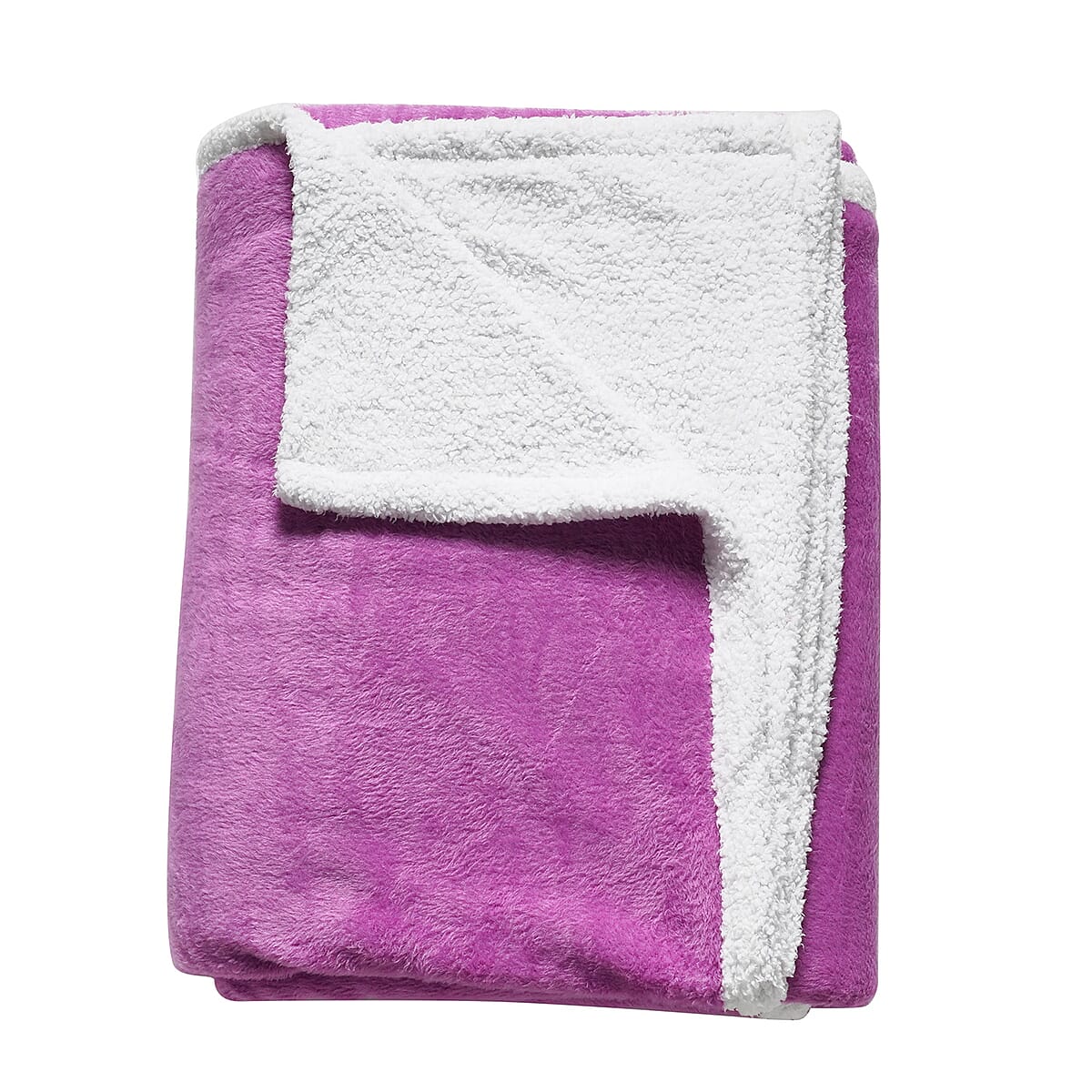 Purple Microfiber Sherpa Throw Blanket | Microfiber Blanket | Sherpa Blanket | Soft Blanket | Bed Throws | Cozy Blanket image number 3